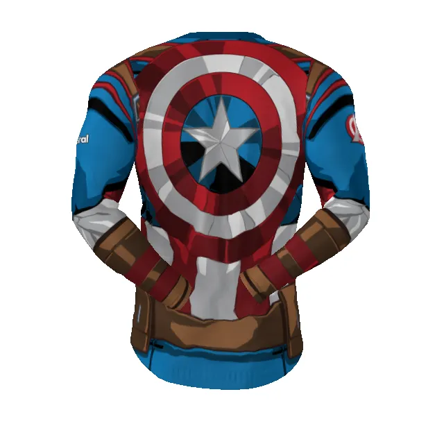 Marvels Captian America Long Sleeve Performance Shirt