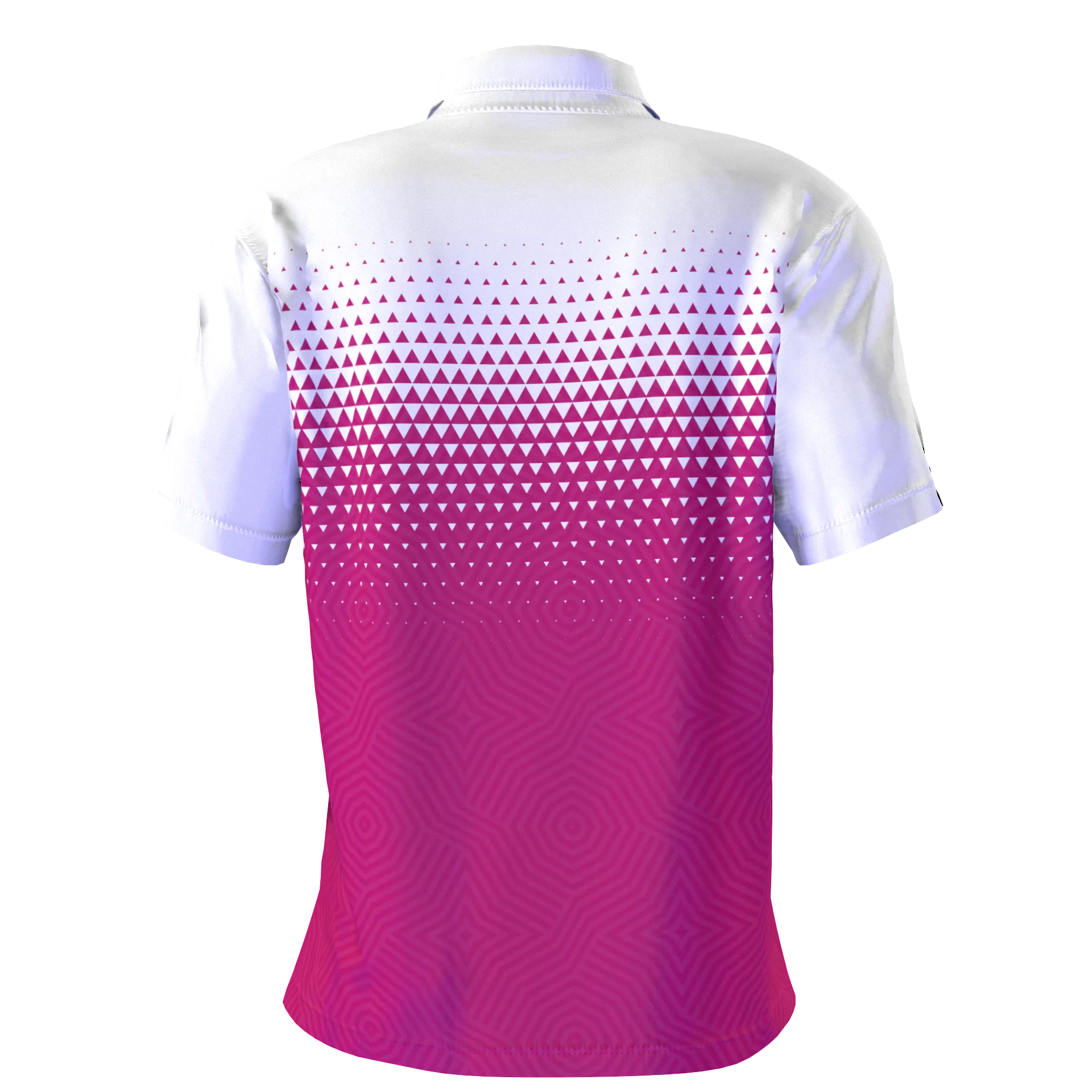 Mens Pink/White Polo