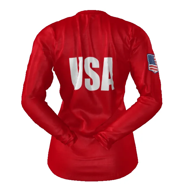 Womens Sublimated LS Jersey Red