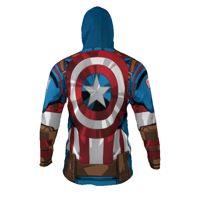Marvels Captain America Mens Performance Hoodie